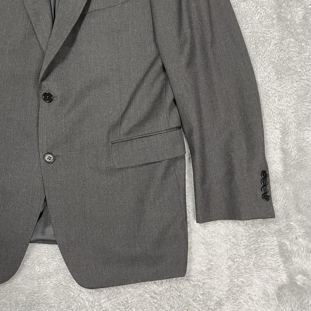 Canali Suit Jacket Mens IT 52R Gray Solid 100% Wool 2 Button Classic Fit Italy - Picture 3 of 15
